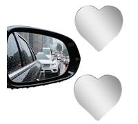 Nzexlyva 2 Pcs Cars Heart Shaped Blind Spot Mirrors, Car Side Mirror Blindspot Adjustabe Accessories, Cute Cars Side Wing Glass, Universal Stick-On Side Blindspot Mirror for Car Frameless Design