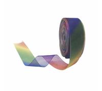 Nzexlyva 25mm 10 Yards Rainbow Shimmer Ribbon, Gradient Rainbow Ribbons for Crafting, Ribbon for Trimming Gift Decoration DIY Crafts Wedding Bouquet Party Birthday Festival Decor Supplie