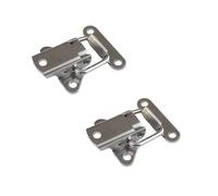 Nzexlyva 2pcs Stainless Steel Toggle Latch, Catch Clamp Clip Tension Clasp Spring Loaded Latch Lock, Door Catches Latches for Boxes, Drawers, Suitcases, Toolboxes, Cabinets