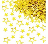 Nzexlyva 30g Gold Star Confetti, Glitter Table Confetti, Metallic Foil Spray Centerpiece Party Golden Star, Gold Table Decorations for Baby Shower Birthday Wedding Party