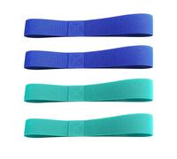 Nzexlyva 4 PCS Towel Bands for Beach Chairs Sun Loungers, Elastic Sunbed Towel Bands, Sunbed Straps Holders, Windproof Bands for Beach, Pool & Cruise Chairs(2 Blue + 2 Water Blue)