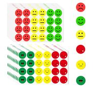 Nzexlyva 480 Pcs Smiley Face Stickers, Emoji Stickers, Reward Sticker for Children, Colorful Smiling Face Labels for Diary Teacher Reward Charts Classroom DIY Behavior Decorations