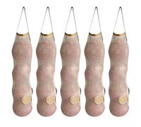 Nzexlyva 5 Pcs Onion Bag Storage Baskets Net Bags, Reusable Mesh Produce Bags, Brown Washable Bags for Kitchen Refrigerator Potato Garlic Vegetable Fruit Storage (Brown)
