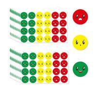 Nzexlyva 600 Pcs Emoji Stickers, Smiley Face Stickers, Traffic Light Faces Educational Reward Sticker, Happy Sad Mood Labels for Teachers Children Diary Demonstration Cards