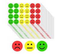 Nzexlyva 600 Pcs Smiley Face Stickers, Round Red Yellow Green Traffic Light Stickers, Happy Sad Emotions Face Stickers Labels, Teachers Parents for Kids Reward, Feelings Diary