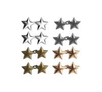 Nzexlyva 8 Pcs Jean Buttons, Pant Waist Tightener Clips, Adjustable Jean & Trouser Cinch Clips for Loose Waistbands, Star Shaped Button Reducers Sew-Free Solution for Trousers and Shirts