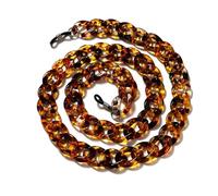 Nzexlyva Glasses Chain for Women & Men, Adjustable Beaded Glasses Strap with Anti-Slip Design, Acrylic Bead Versatile Necklace-Style Glasses Chain for Sunglasses & Prescription Glasses