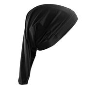 Nzexlyva Unisex Dreadlock Cap Sleep Bonnet for Men Women with Dreadlocks, Extra-Long 20" Sleeping Cap for Curly & Braided Long Hair, Stretchable Satin Hair Wrap for Night Protection, Black