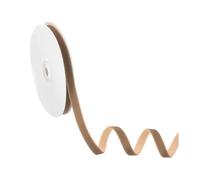 Nzexlyva Velvet Ribbon, Brown Ribbon, Single-Face Thin Velvet Ribbon Roll, Flocked Ribbons for Gift Wrapping DIY Craft Tree Bows Bouquets Holiday Party Wreath Decoration
