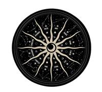 NZHBOAM Dowsing Divinations Mat Pad Moon Constellations Astrology Pendulums Chart Mat Balancing Meditations Decoration Pad Witchcrafts Supplies Desk Decoration