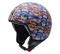 NZI Tonup Graphics Helmet, Multicoloured Fractal Skull, 54