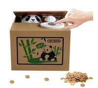 Nzkeuf Cute Coin Bank, Durable, Safe and Fun Panda Coin Saving Jar for Kids and Adults, Panda Electronic Money Box Perfect for Coins, Cash, and Gifts