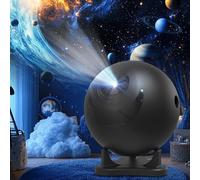 Nzkeuf Galaxy Starry Night Light Projector, 12 Starry Slides Mini Spherical Night Lamp, Galaxy Projector, 2-in-1 Ceiling Mood Lighting, Gift for Kids and Room Decor