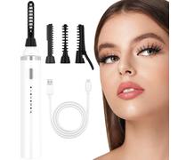 Nzkeuf Heated Eyelash Curler, Heated Lash Curler, Electric Eyelash Curler for Perfect Curls Every Time, Accurate Temperature Control and Intelligent Power Off Heated Curlers, Gift for Women & Girls