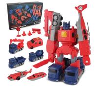 Nzkeuf Magnetic Robot Set for Kids - 26Pcs Transforming Modular Engineering Car Toys with Magnetic Method in Robotics, Construction Vehicles & STEM Play-Ideal for Building, Education & Imagination