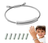 Nzkeuf Mosquito Repellent Bracelet with 6 Replacement Sticks, Mosquito Bands DEET-Free fo Kids and Adults, Natural Plant Refillable Wristband, One Unit Lasts for 240 Hours, Indoor Outdoor Travel