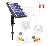Nzkeuf Pond Aerator Solar Powered, 3W Solar Pond Air Pump, Solar Pond Oxygenator With Bubble Stone, Outdoor Fish Ponds for Pool Aquarium Hydroponics Fish Tank Water Fountain Garden