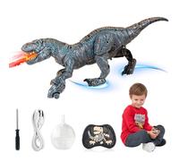 Nzkeuf Remote Control Dinosaur, Remote Control Dino Toys for Kids 3 4 5 6 7 8+,RC Dinosaur Toys for Boys, Realistic Robot T Rex with Lighting/Walking/Roaring, Children Christmas Birthday Gifts