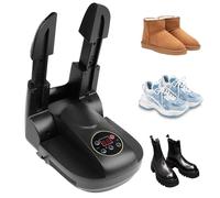 Nzkeuf Shoes Dryer with Timer, Portable 200W Electric Boot Dryer with Heat Blower, Foldable Shoes/Boot/Gloves Dryer, Adjustable Rack & Timer & Odor Removal for Home, Travel (UK Plug)
