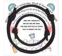 NZKNP Back To School Bracelet Gifts First Day of School Bracelet Gifts Mommy And Me Bracelets Mother and Daughter Gifts, type2, nylon rope