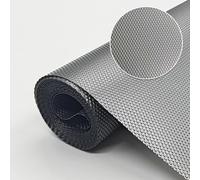 NZNSML Kitchen Drawer Liners 30 x 300 cm Shelf Non Slip Drawer Liners EVA Lining Paper Non Adhesive Waterproof Oil-Proof Washable for Kitchen Cupboards Cabinets Fridge Shelves Silver-Gray