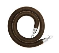 NZPOST Crowd Control Barriers Ropes,Brown Stanchion Ropes with Gold Silver Hook, 2 3 4 5 7 8 9 10 Ft Velvet Rope Crowd Control