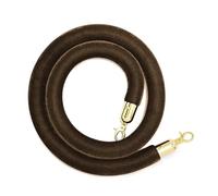 NZPOST Crowd Control Barriers Ropes,Brown Stanchion Ropes with Gold Silver Hook, 2 3 4 5 7 8 9 10 Ft Velvet Rope Crowd Control