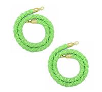 NZPOST Crowd Control Barriers Ropes,Green Nylon Stanchion Rope, 2 Pcs Crowd Control Barrier Ropes, Red Carpet Event/Wedding Dec