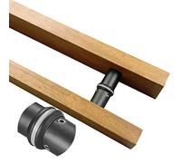 NZPOST Double Sided Modern Door Handles,Long Wooden Handle/Barn Door Handle,Inside Handle with Screw Fitti