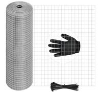 NZQXJXZ 16in x 50ft Hardware Cloth Hot-Dip Galvanized Welded Wire Mesh Roll - Heavy Duty 3/4inch 23 Gauge Chicken Wire Fencing for Garden, Chicken Coop, Rabbit Cage, Rodent & Predator Protection