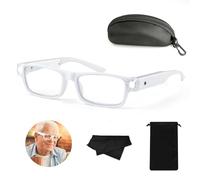 NZQXJXZ 300% Magnifying Glasses with Light, USB Rechargeable LED Lighted Magnifying Eyewear, Hands-Free Head Magnifier Eyeglasses for Close Work, Hobbies, Reading, Craft