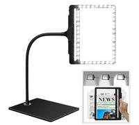 NZQXJXZ 5X Magnifying Glass with Light and Stand, 42 LED Flexible Gooseneck Magnifying Desk Lamp, 2 in 1 Adjustable Brightness Detachable Large Page Magnifier for Reading, Sewing, Crafts, Hobbies