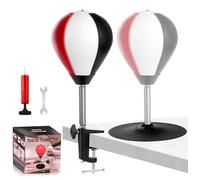 NZQXJXZ Desktop Punching Bag, Super Strong Suction Boxing Bag Speed Balls, Stress Buster with Suction Cup and Desk Clamp for Office Table and Counters, Fun Gift for Friends or Coworker