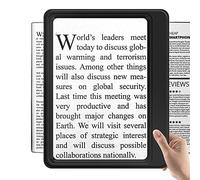 NZQXJXZ Full-Page Magnifying Glass for Reading, 5X Large Magnifier Provide Viewing Area Evenly Lit Magnifying Glasses for Hobbies Perfect for Low Vision Person and Seniors, 15, (FXWD-B)