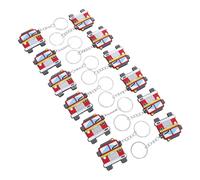 NZVCQVPU 12pcs Fire Truck Keychain Favors Fun Theme Accessories for Boy Girl Birthday Parties Unique Keyring Fireman Appreciation Celebrations