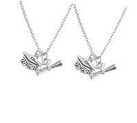 NZVCQVPU 2pcs 2020 Memorial School Matching Friends Grads Graduation Key for Friend present Silver