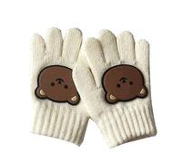 NZVCQVPU 2pcs Bear Gloves Gloves Knitting Mittens Full Finger Design Pattern Boys Mittens