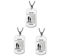 NZVCQVPU 2pcs Stainless Steel Inspirational Dog To My Son Personalised Initial A Labels Letter Pendant