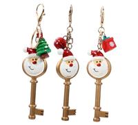 NZVCQVPU 3pcs Santa Claus Keychain Christmas Key for Holiday Decorations Handbags and Party Favors and Seasonal Cheer