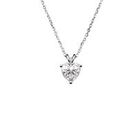 NZVCQVPU 9K White Necklace for Women,Heart Shaped with Moissanite Women Pendant Necklace