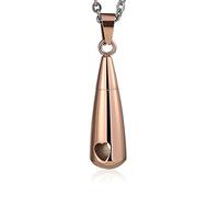 NZVCQVPU Ashes Keepsake Necklace Customize, Urn Necklace for Women Ashes Stainless Steel Hollow Heart Teardrop Pendant