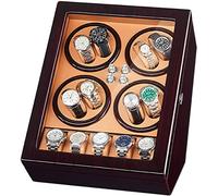 NZVCQVPU Automatic Watch Winder Box for 8 Watches + 5 Storage 5 Rotation Mode Quiet Motor Wooden Watch Case Beautiful Scenery