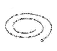 NZVCQVPU Box Chain Necklace for Women 18-28 inch, Mens Stainless Steel Necklace Chain 1.5-3mm Rock Chain Necklace