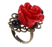 NZVCQVPU Bracelet Mid Thumb Women Sizer Goth The Decor Black Metal Red