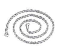 NZVCQVPU Chain Link Necklace for Women, Mens Stainless Steel Necklaces Rope Chain Necklace 4mm 20 inch
