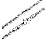 NZVCQVPU Chain Necklace Rope 18-24 inch, Mens Stainless Steel Necklace Chain 3mm Punk Necklace Chain for Women