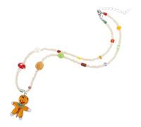 NZVCQVPU Christmas Decoration Handmade Gingerbread Man for Women Festive Cookie Charm Jewelry