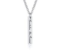 NZVCQVPU Chunky Chain Necklace, Stainless Steel Chain Cable Stainless Steel Vertical Pendant Still She Persists Design Promise Necklace for Women