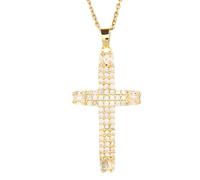 NZVCQVPU Crucifix For Women, Zircon Classic Geometric Choker, With Jesus