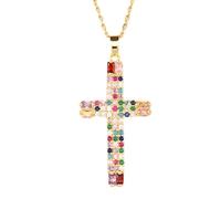 NZVCQVPU Crucifix For Women, Zircon Classic Geometric Choker, With Jesus